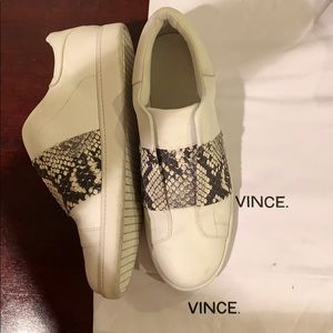 Vince slip on snakeskin sneakers